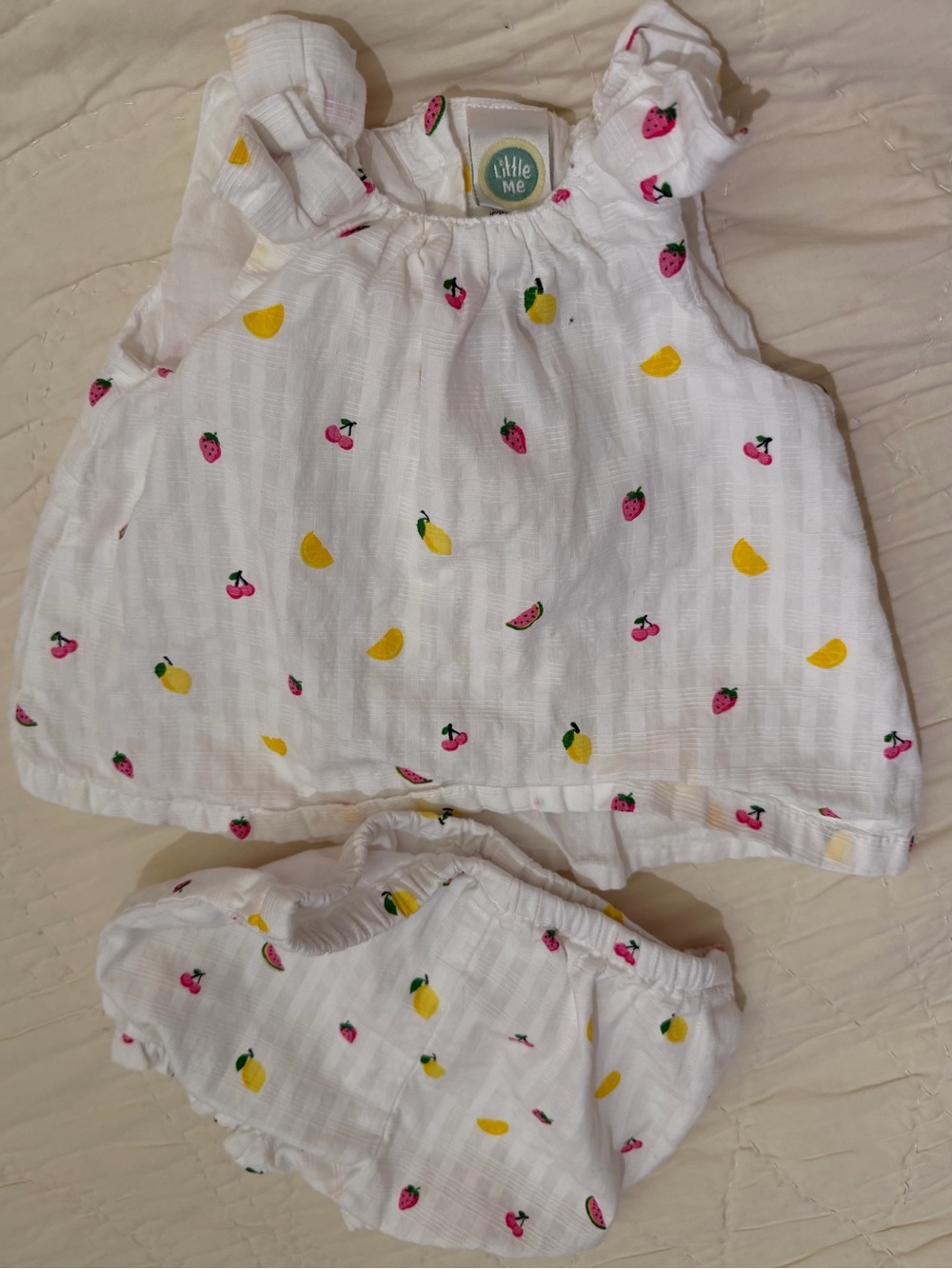 Little Me Fruit-Print Baby Two-Piece Set 3 months
